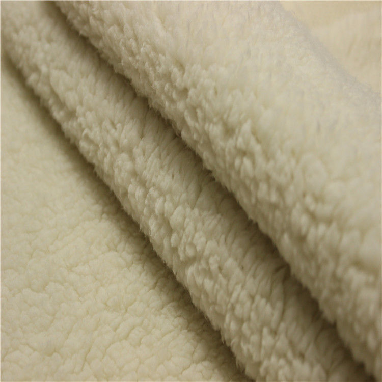 Commercial Sherpa Sheepskin Fabric Shrink - Resistant For  Garment